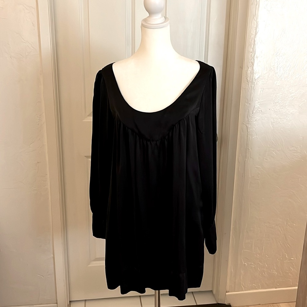 French Brand, Bel Air baby doll dress Black S 1 excellent, 100 percent silk.